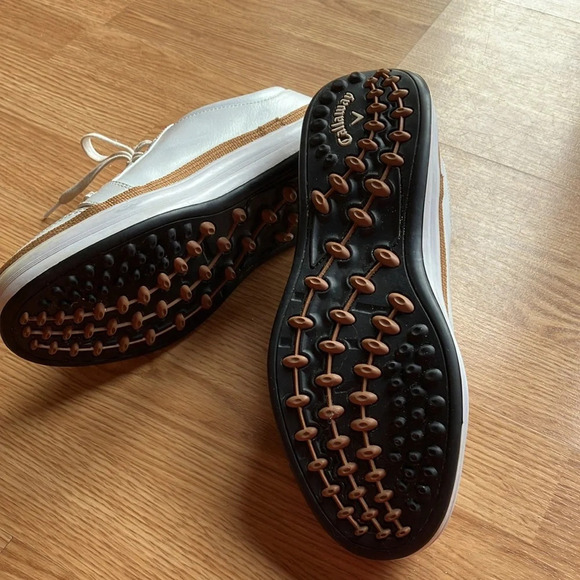 Callaway Women’s Katy Golf Shoes. White/Carmel. Size 7 1/2. Preowned - Picture 4 of 9